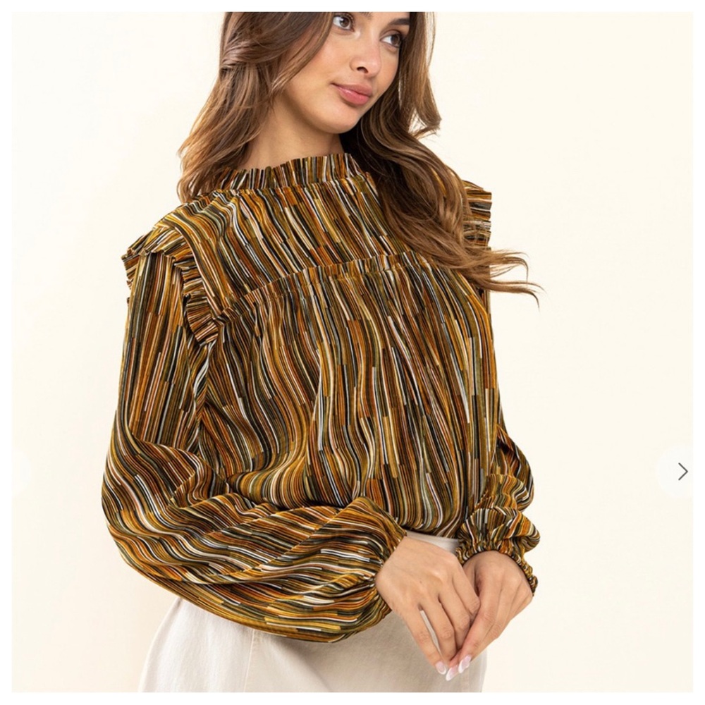 Multi Color High Neck Blouse